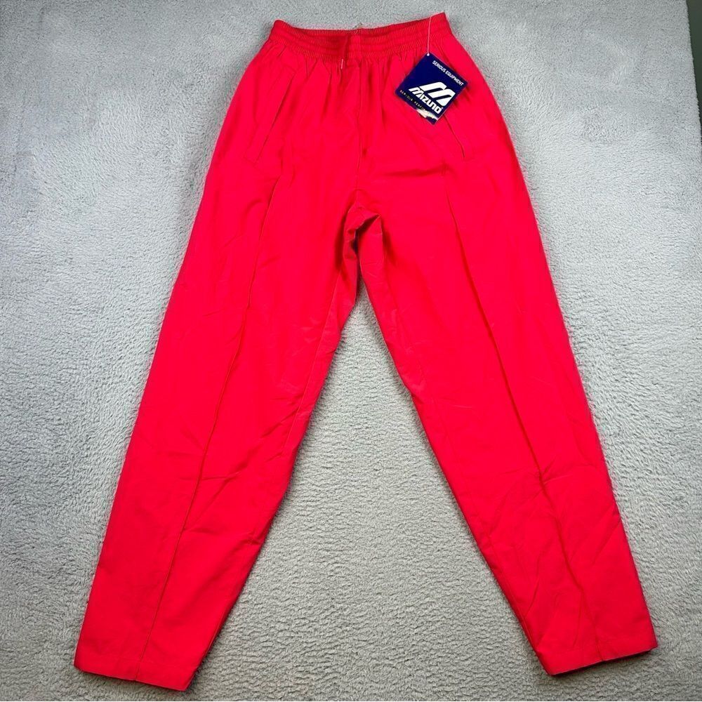 Mizuno Windbreaker Pants Adult Large Pink Swishy Drawstring Mesh Lined Nylon NEW